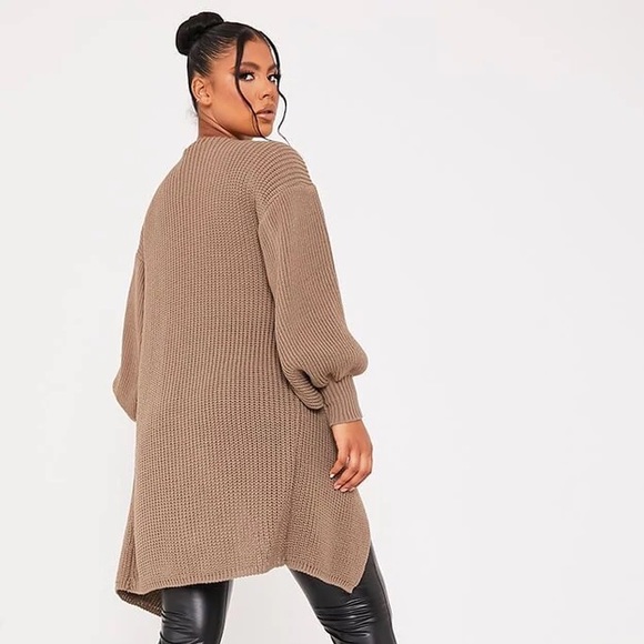 I Saw It First Brown Knit Cardigan Size 